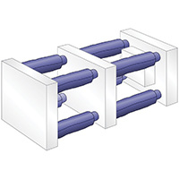 Tie Bar Sleeve, Mold Open 40", Mold Closed 13-1/4", Diameter 4-1/2"
